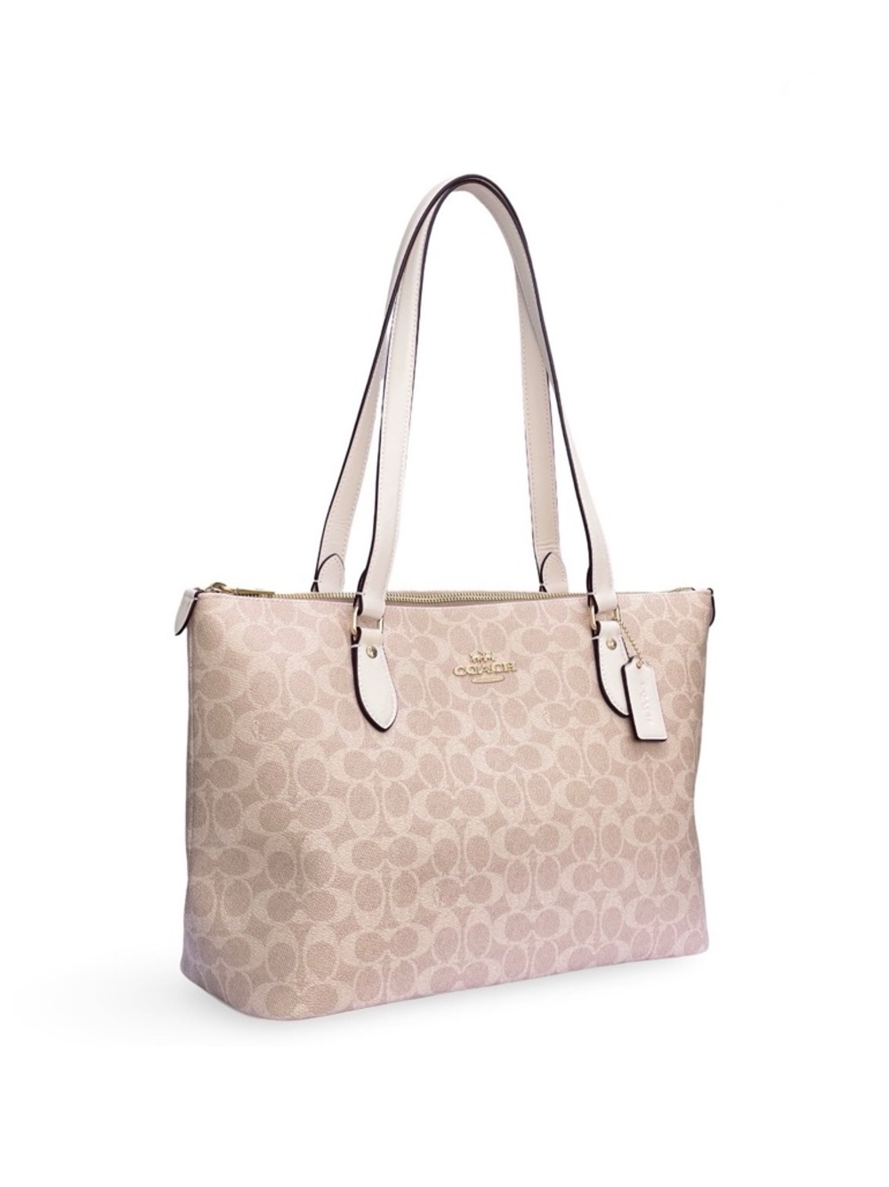 Coach Beige Signature Canvas Tote